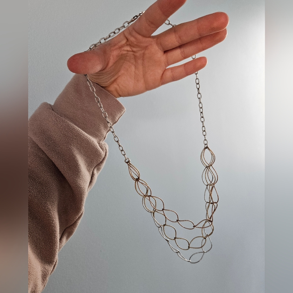 Elegant Silver and Gold Necklace